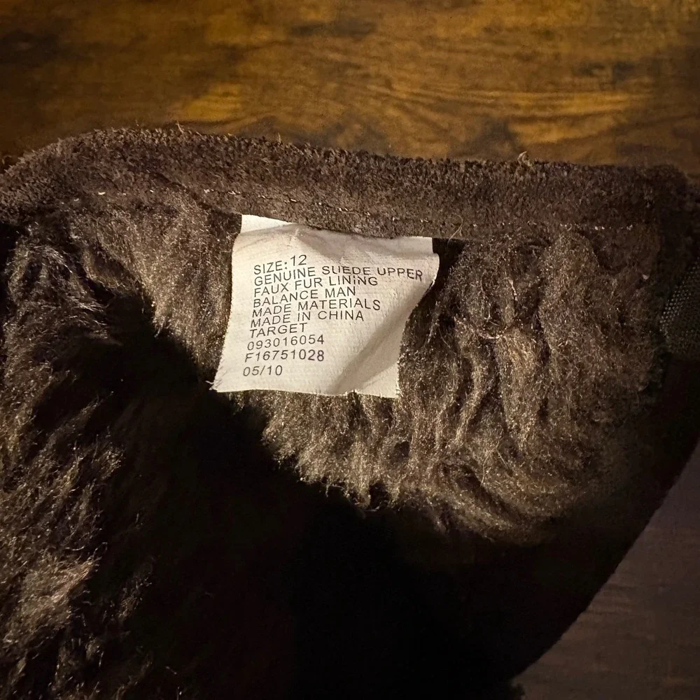 Circo Target Brown Suede Cozy Winter Boots Zip Up (Girls‎ 12)